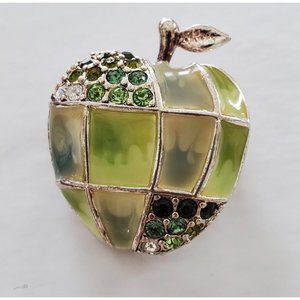 Vintage MONET apple brooch